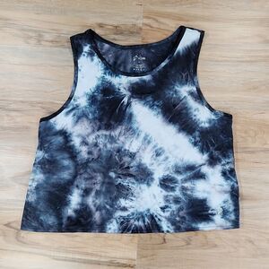💚A Core Tie Dye Open Back Sleeveless Crop Top XLarge